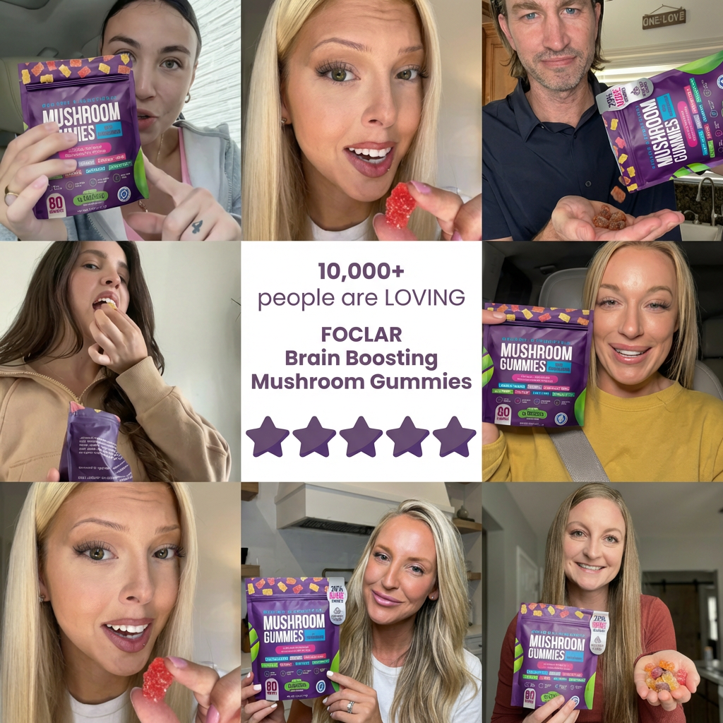Foclar™ FocusBlend — 8-in-1 Mushroom Gummies